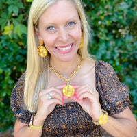 Gold Chain with Bee Medallion
