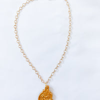 Gold Plated Figure 8 Chain with Military Bulldog