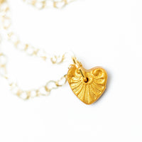 Gold Heart Chain with Tiny Heart