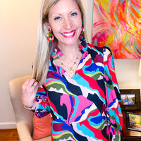 Multicolored and Gold Chain with Julia Cross