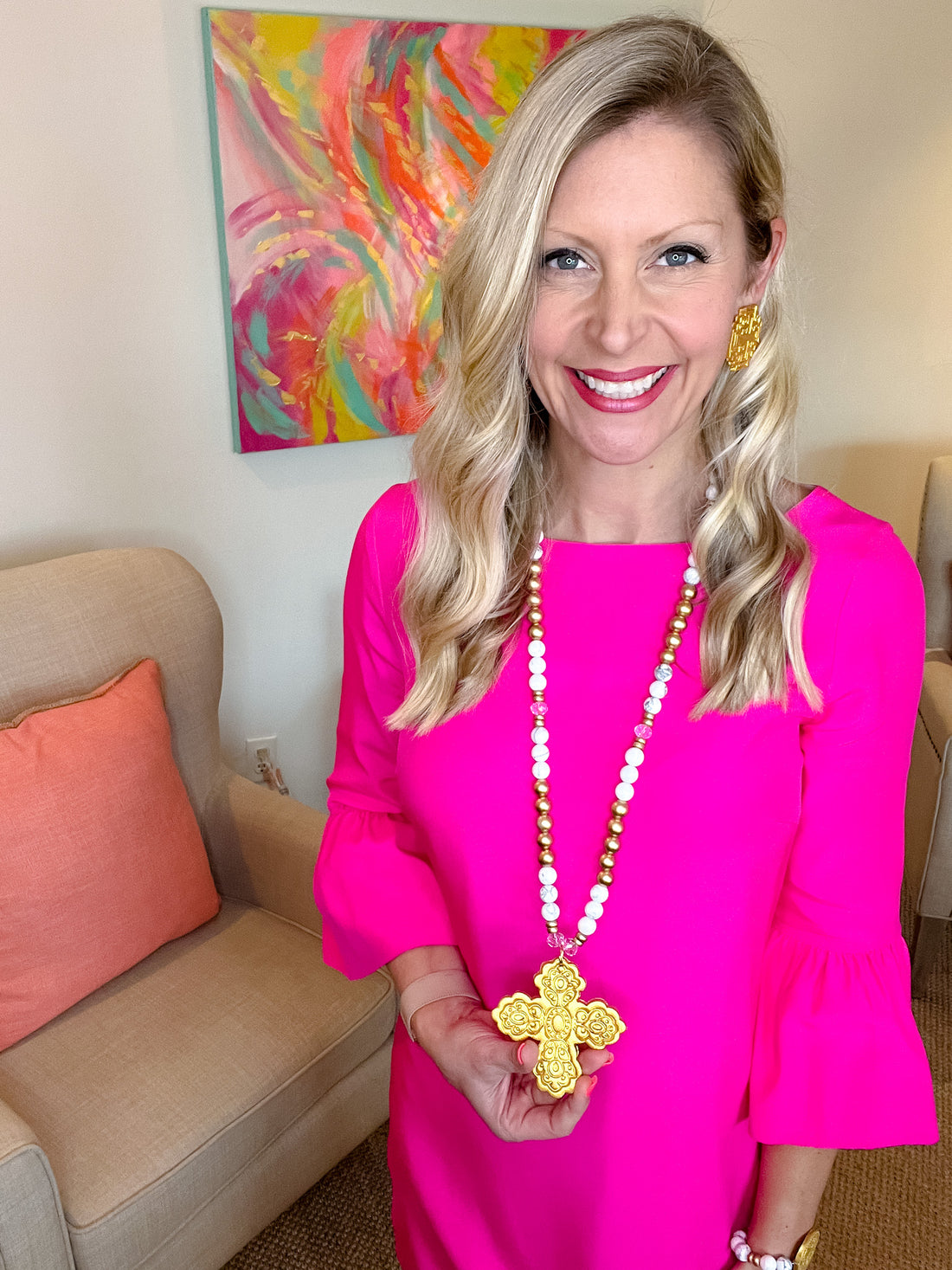 Jerusalem Cross Studs