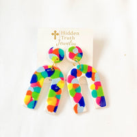 Rainbow Confetti Dangles