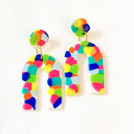 Rainbow Confetti Dangles