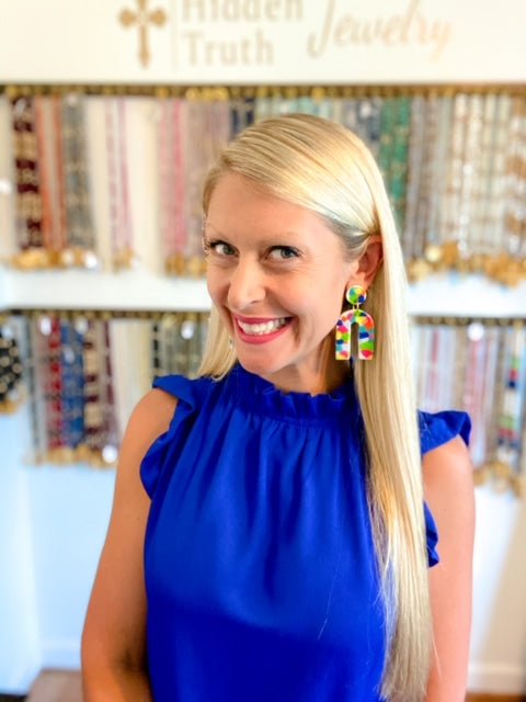 Rainbow Confetti Dangles