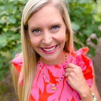 Multicolored and Gold Chain with Julia Cross