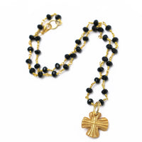 Black Onyx Chain with Julia Cross