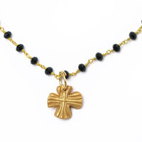 Black Onyx Chain with Julia Cross