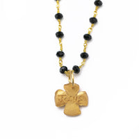 Black Onyx Chain with Julia Cross