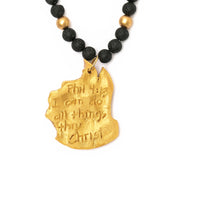 Black Lava with Terrier Necklace