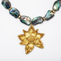 Abalone Shell with Double Stargazer Lily
