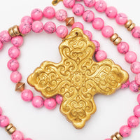 Bright Pink Jade with Lydia Cross