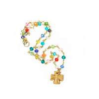 Multicolored and Gold Chain with Julia Cross