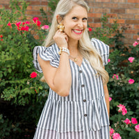 Large Dogwood & Pearl Stud Earrings