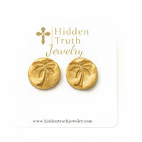 Palmetto Tree Stud Earrings