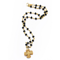 Black Onyx Chain with Julia Blair Cross