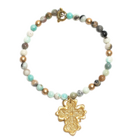 Amazonite with Cherrie Cross