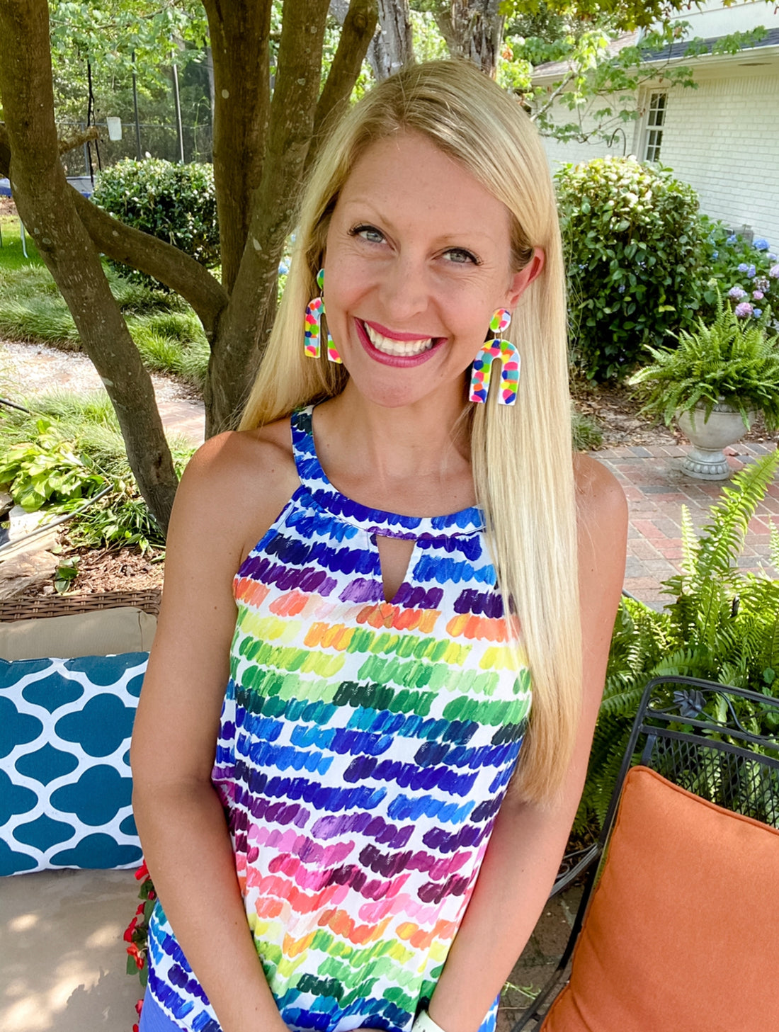 Rainbow Confetti Dangles