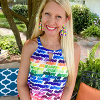 Rainbow Confetti Dangles