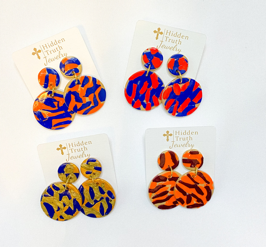 Gameday Confetti Double Dangle Earrings