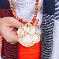 Orange Sea Sediment Jasper with Tiger Paw