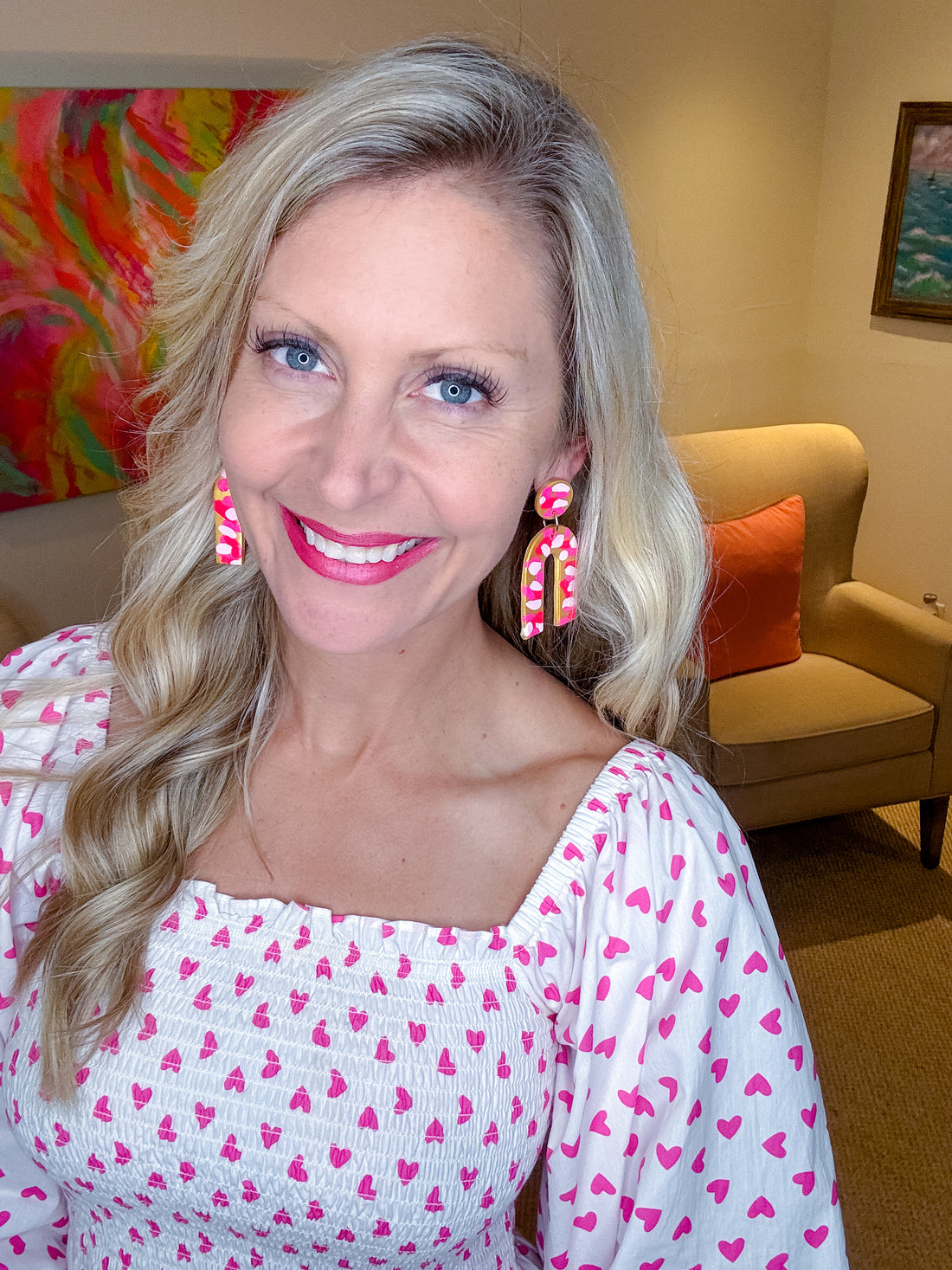 Multi Pink Rainbow Dangles