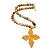 18" Crazy Lace Jasper with Kait Cross