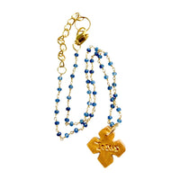Blue Chain with Elaina Cross
