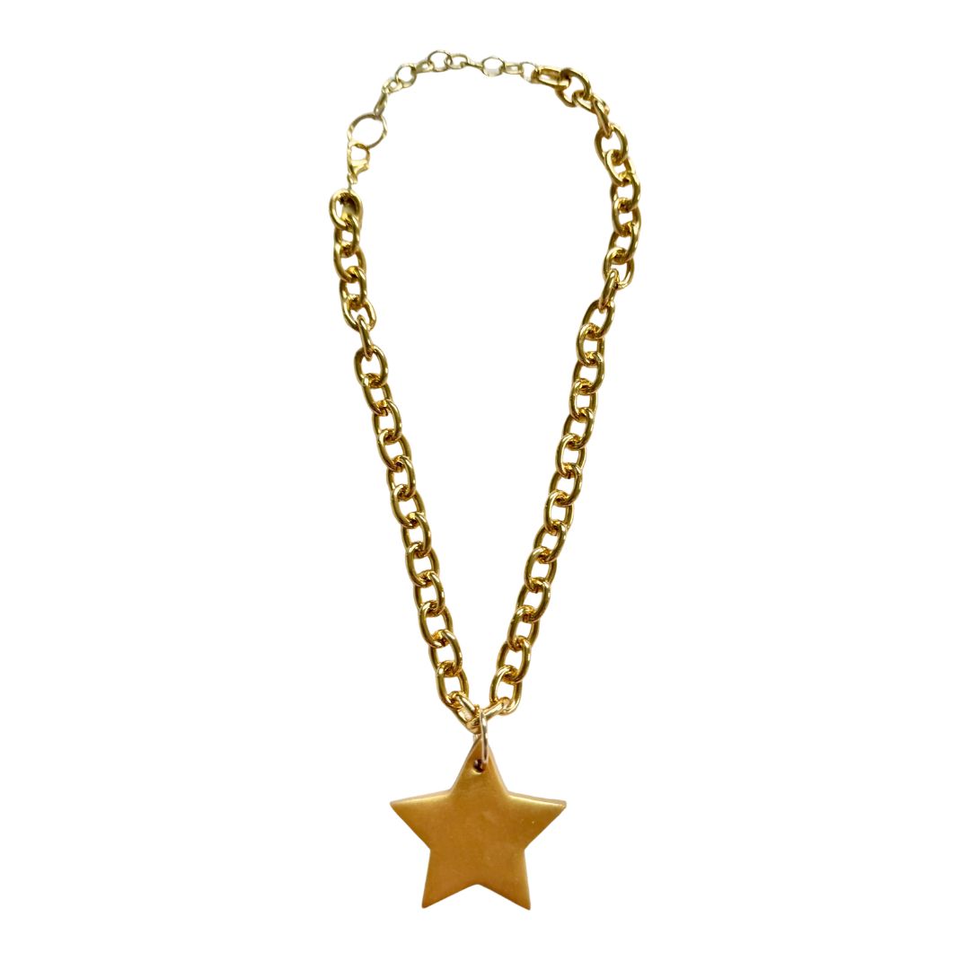 Gold Chain Star Medallion