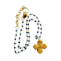 Blue Chain with Elaina Cross