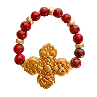 Red and Green with Andrea bracelet