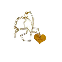 18" Paperclip Chain with Small Heart