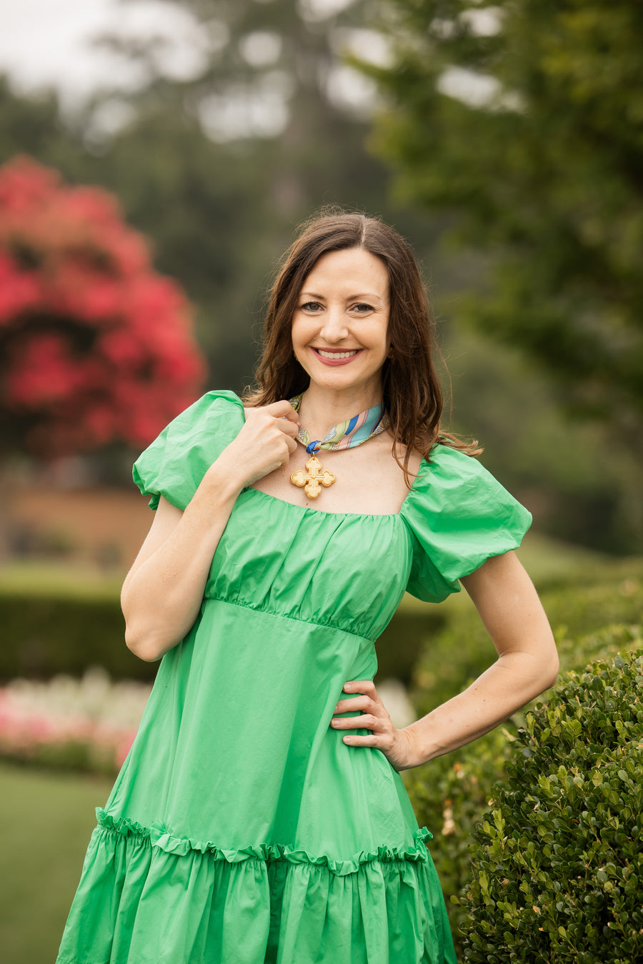 Multicolored Scarf with Megan Cross