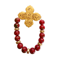 Red and Green with Andrea bracelet