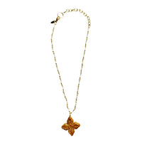 Clear Quartz Chain with Kait Cross