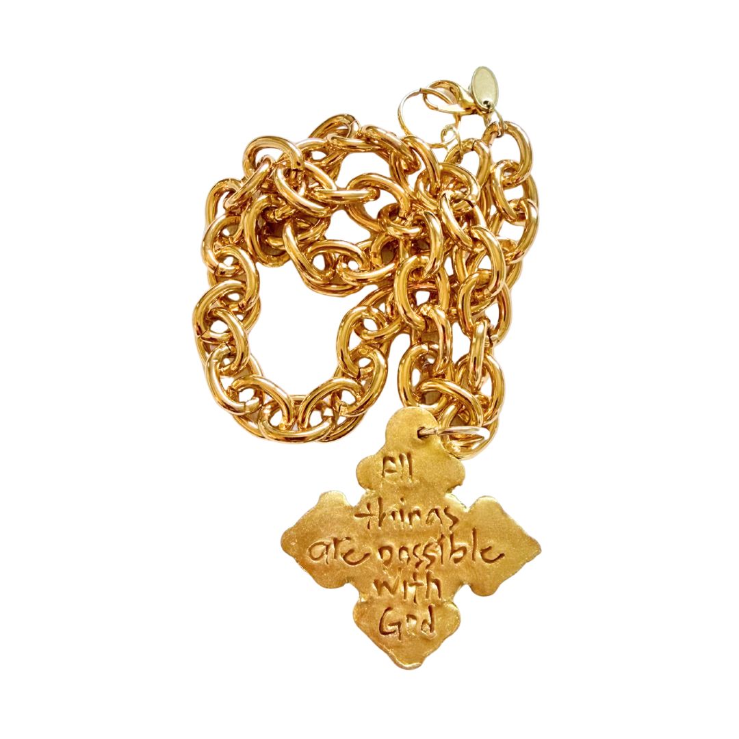 Gold Chain with Esther Multi Gem