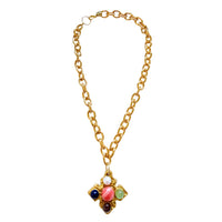 Gold Chain with Esther Multi Gem