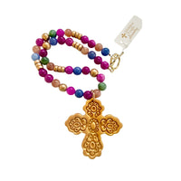 18" Multicolor Jade with Susie Cross