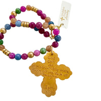 18" Multicolor Jade with Susie Cross