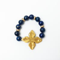 Lapis Lazuli with Kait Cross Bracelet