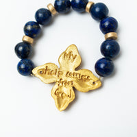 Lapis Lazuli with Kait Cross Bracelet