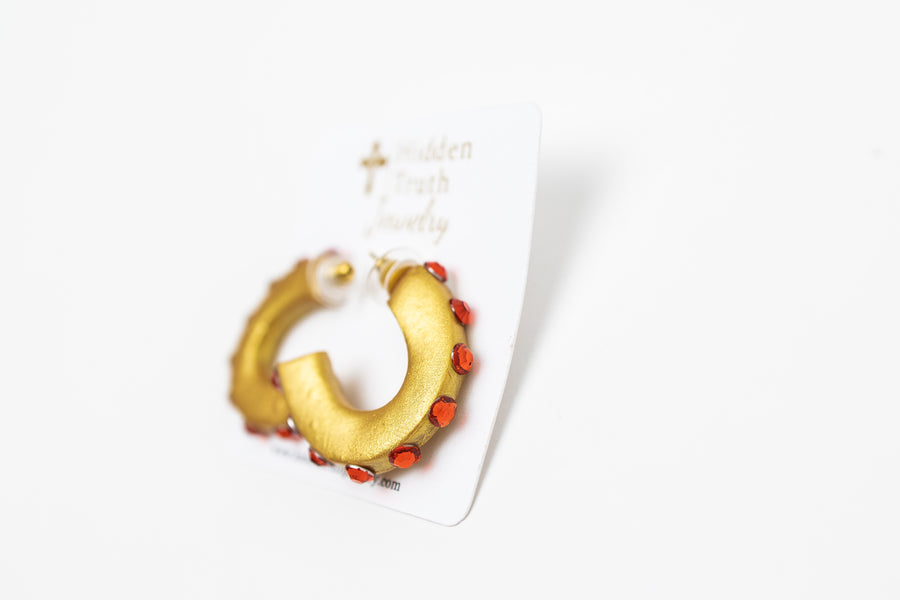 Small Red Hoops