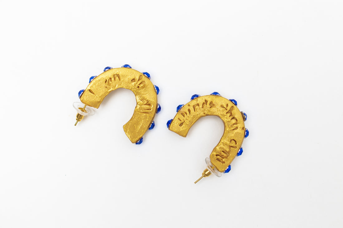 Small Blue Hoops