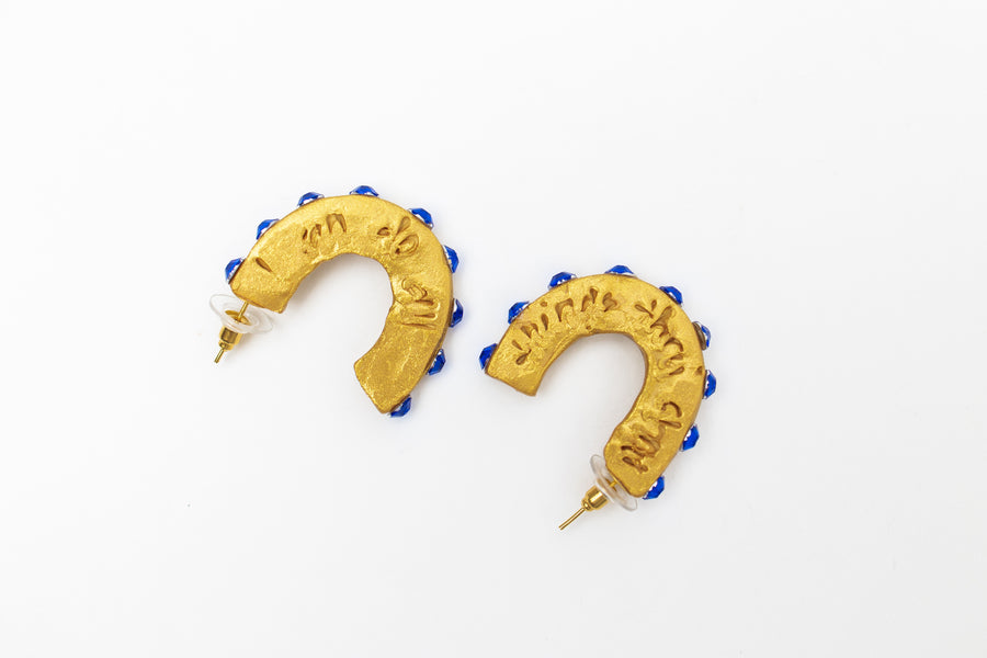 Small Blue Hoops