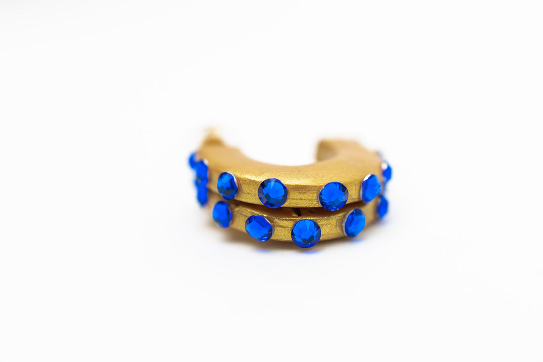Small Blue Hoops