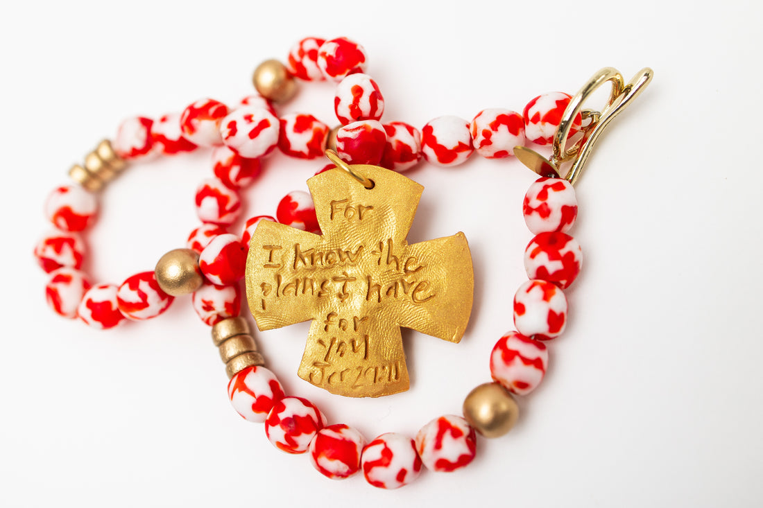 Red and White African Glass with Rachel Cross