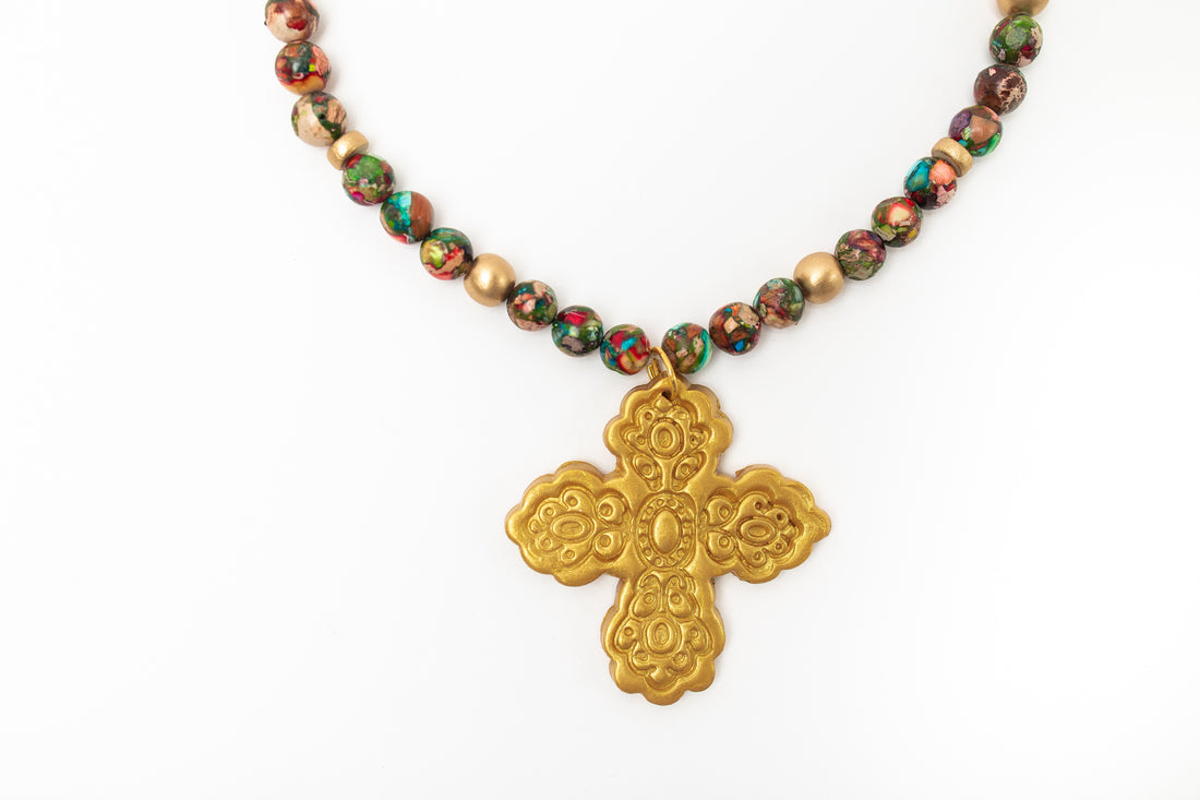 Multi-conglomerate Jasper with Susie Cross