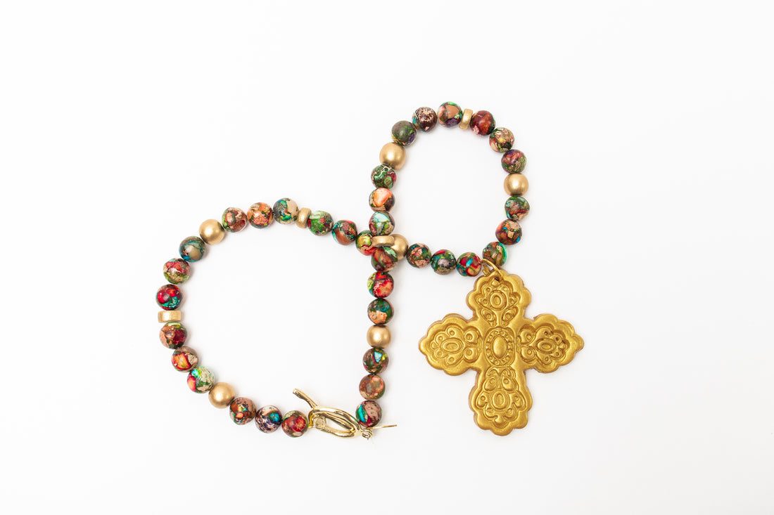 Multi-conglomerate Jasper with Susie Cross