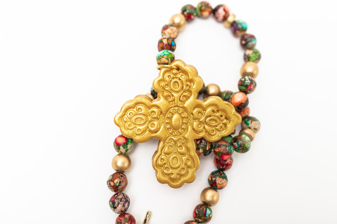 Multi-conglomerate Jasper with Susie Cross
