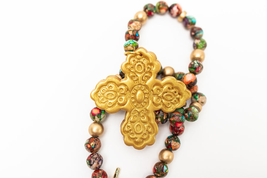Multi-conglomerate Jasper with Susie Cross
