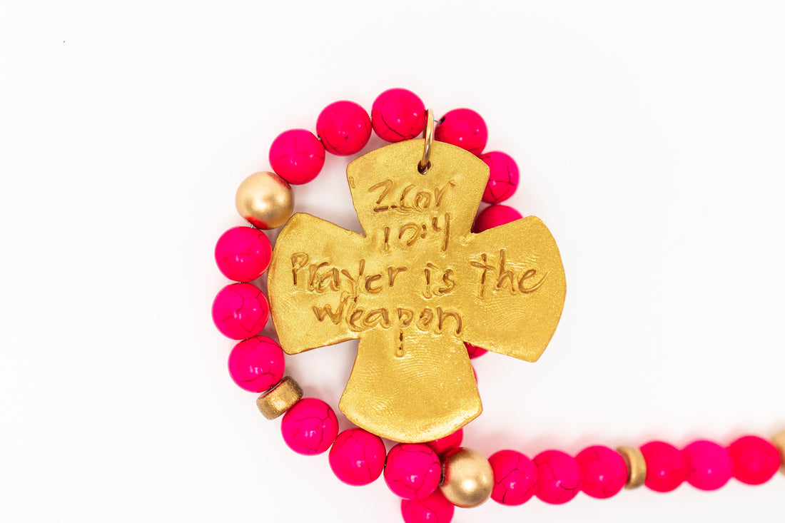 Hot Pink Jade with Martha Cross